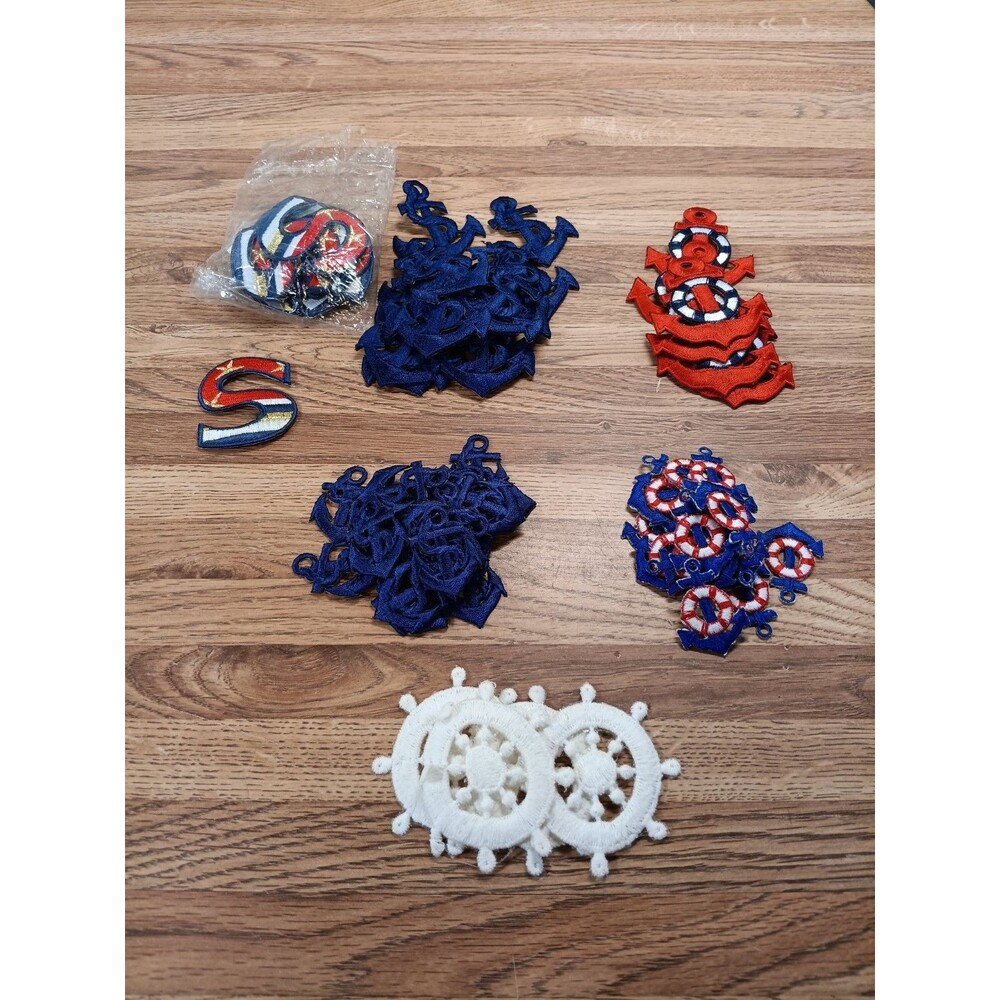 Vintage Nautical Themed Iron On Patches Lot